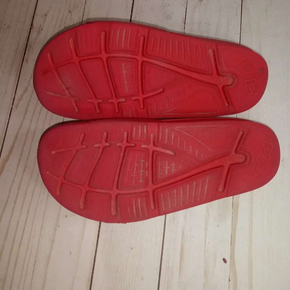 FILA Sleek Slide Red/Black Sandals Slides